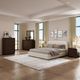 ACME Furniture Arden Beige King Upholstered Panel Bed-5