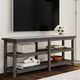 Null Furniture Westport Pearl Gray Entertainment Console with Graphite Base-1