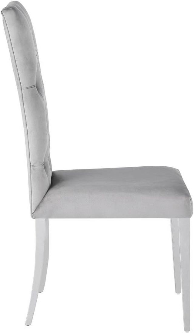 Coaster® Kerwin 2-Piece Grey/Chrome Upholstered Side Chairs-2
