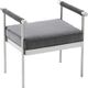 TOV Furniture Diva Grey Velvet Bench-1