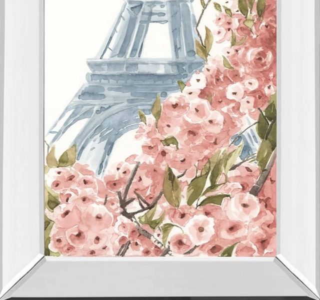 Classy Art Paris Cherry Blossoms II by Annie Warren Mirror Framed Wall Art-1