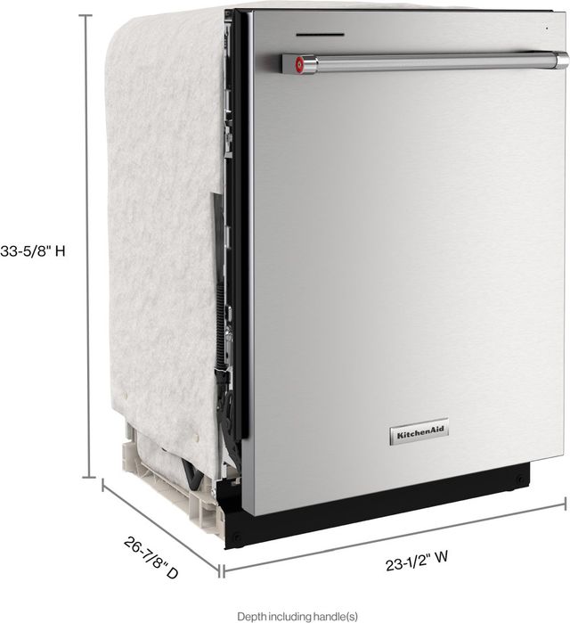 KitchenAid® 24" Stainless Steel Top Control Built In Dishwasher-2