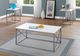 Monarch Specialties Inc. 3 Piece White with Silver Metal Table Set-4