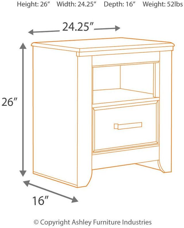 Signature Design by Ashley® Juararo Dark Brown Youth Nightstand-5