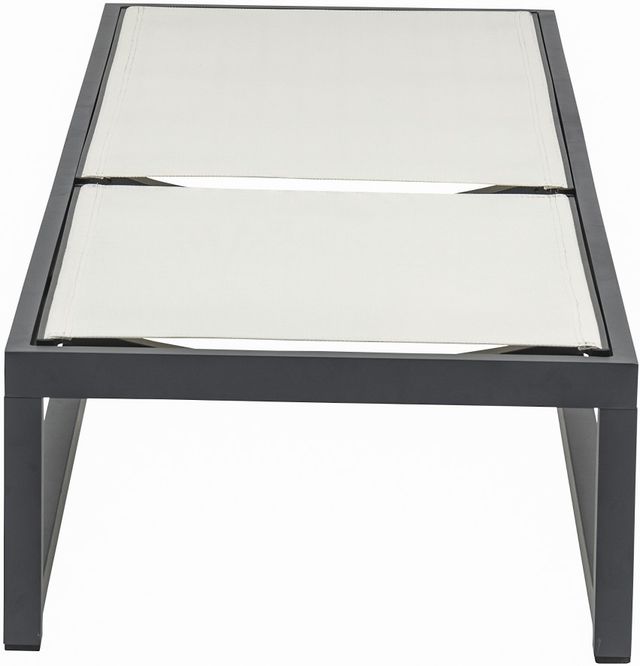 Meridian Furniture Maldives Cream/Dark Gray Aluminum Outdoor Patio Adjustable Lounge Chair-3