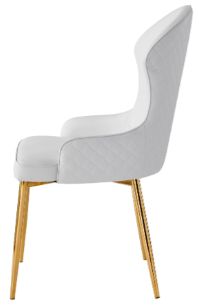 Mazin Furniture Venus Gold/White Side Chair-2