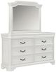 New Classic® Home Furnishings Lyndhurst Vintage White Dresser and Mirror Set-0