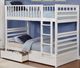 IFDC White Youth Single/Single Bunk Storage Bed-0