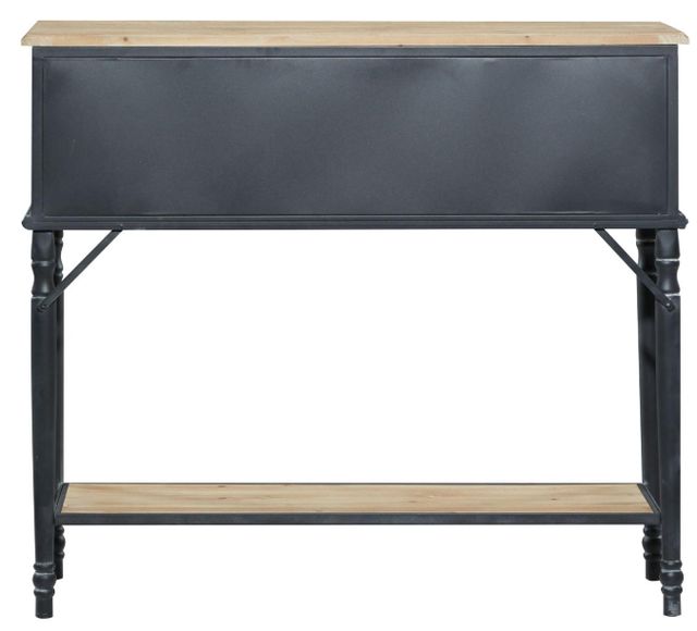Deco Marche Brown 2-Shelf Console Table with Black Base-2