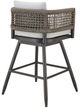 Armen Living Alegria Black/Gray Aluminum/Fabric Outdoor Swivel Counter Stool-2
