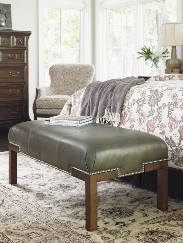Lexington Home Customizable Norfolk Leather Cocktail Ottoman-1
