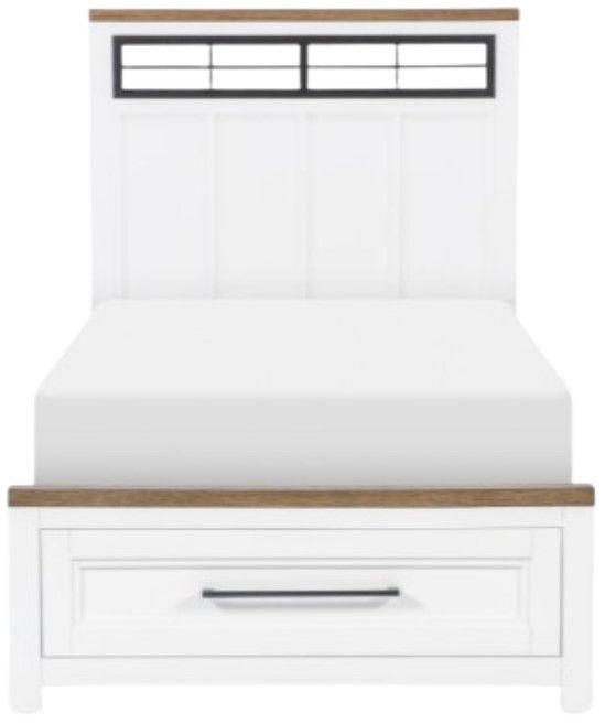 Legacy Classic Dutton Natural White Youth Twin Panel Storage Bed-2