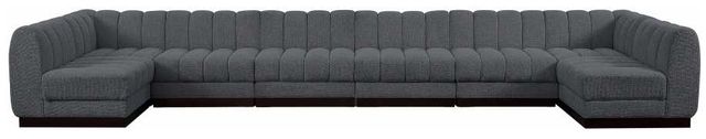 Meridian Furniture Quinn 8-Piece Gray Sectional-1