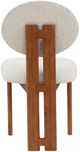 Meridian Furniture Napa Cream/Walnut Boucle Upholstered Dining Chair-3