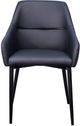 Corcoran Importation Black Leather Dining Arm Chair-1
