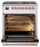 Ilve® Nostalgie II Noblesse 30'' White Pro Style Dual Fuel Range with Copper Trim-1