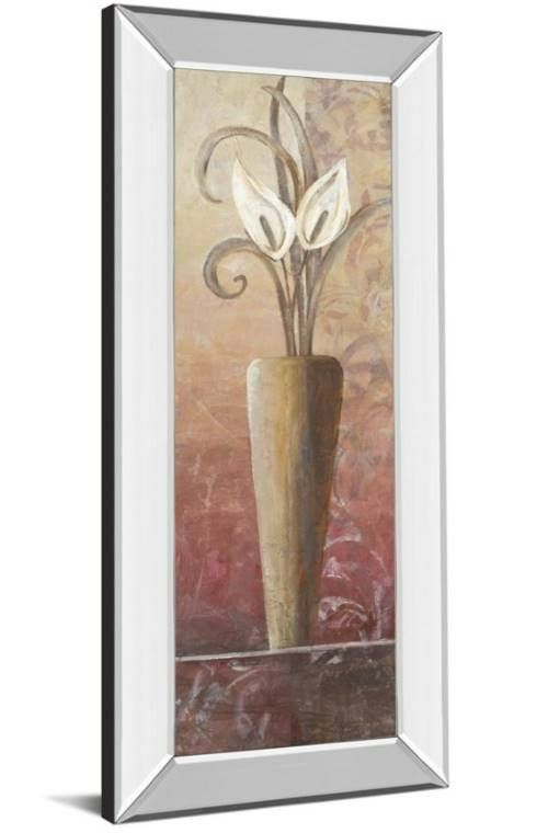 Classy Art Flower In Vase I Mirror Framed Wall Art-1