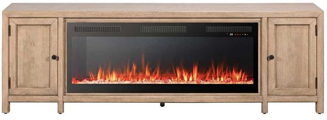 Liberty Furniture Proximity Place Barley Buff 82" Fireplace TV Console with Firebox Insert-2