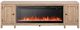 Liberty Furniture Proximity Place Barley Buff 82" Fireplace TV Console with Firebox Insert-2