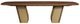 ACME Furniture Jamonica Glossy Wood Grain Dining Table with Gold Base-3