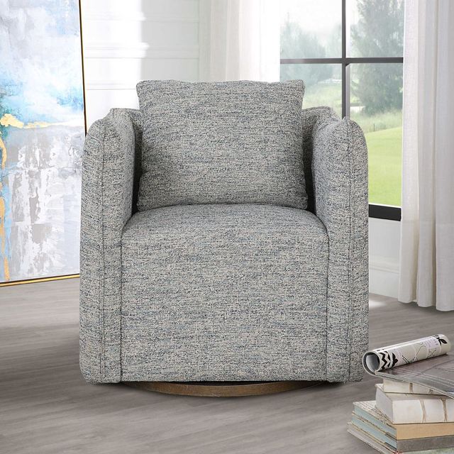 Uttermost® Corben Blue Swivel Chair-1