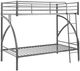 Homelegance® Bailey Gray Youth Twin Over Twin Bunk Bed-4