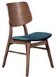 New Classic® Home Furnishings Oscar Teal/Walnut Dining Side Chair-0