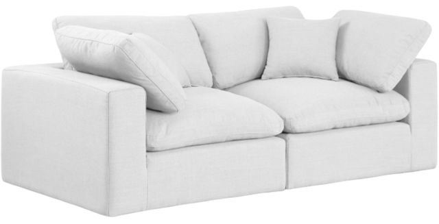 Meridian Furniture Comfy 2-Piece White Modular Sofa-0