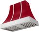 AGA Cascade 36" Piccadilly Red Wall Mounted Range Hood with Polished Chrome Trim-0
