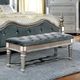 Furniture of America® Azha Gray/Silver Bench-1