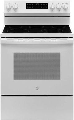 GE® 500 Series 30" White Freestanding Electric Range