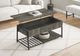 Monarch Specialties Inc. Black/Dark Bronze 42" Lift-Top Metal Coffee Table-3