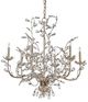 Currey & Company Crystal Bud Silver Granello Medium Chandelier-0
