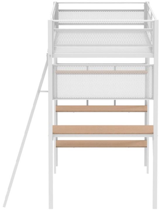 Coaster® Campus Matte White Youth Twin Loft Bed-2