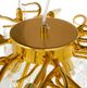 A & B Home Clear/Gold Chandelier with Pebbled Glass Floral Design-2