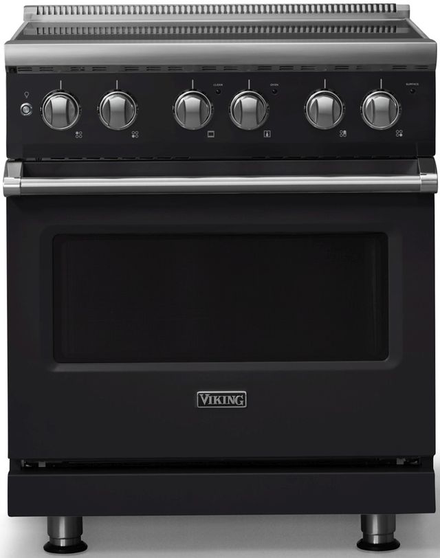 Viking® 5 Series 30" Onyx Pro Style Electric Range with Polished Chrome Trim-0