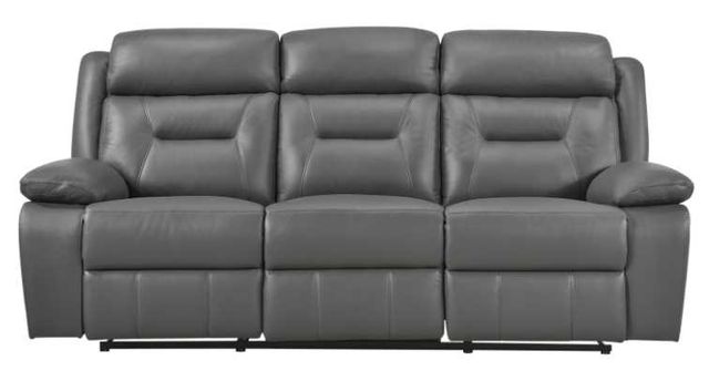 Homelegance® Laconia Dark Gray Double Manual Reclining Sofa-2