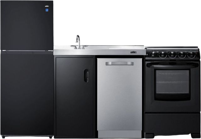 Summit® 80" Black All-in-one Kitchenette -0