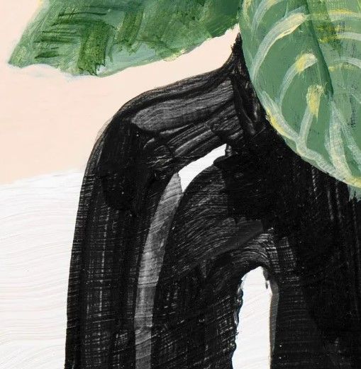 Classy Art Little Plants in Black Vase II by Lanie Loreth Wall Art-1