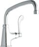 Elkay Chrome Single Hole Single Control Faucet with 10" Arc Tube Spout and 4" Wristblade Handle-0