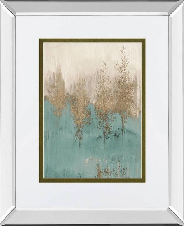 Classy Art Through the Gold Trees Abstract II by LanieLoreth Mirrored Frame Wall Art-0