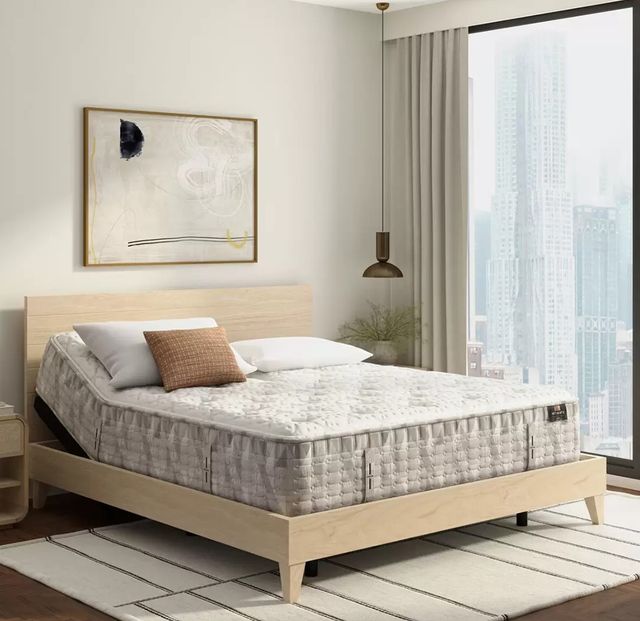 King Koil® Intimate Culver 15” Wrapped Coil Firm Euro Top Split Head Queen Mattress-1