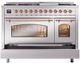 Ilve® Nostalgie II Series 48" Stainless Steel Pro Style Dual Fuel Range-4