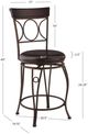 Linon Circles Dark Brown Counter Stool-2