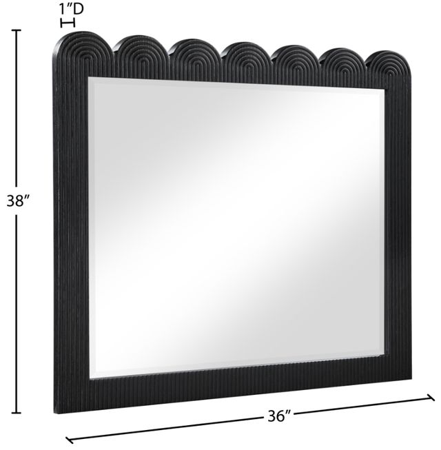 Meridian Furniture Scallop Black Mirror-2