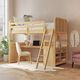 Elements International Ridgemont Natural Youth Loft Bunk Bed-1