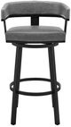 Armen Living Lorin Black/Gray 30" Swivel Bar Stool -1