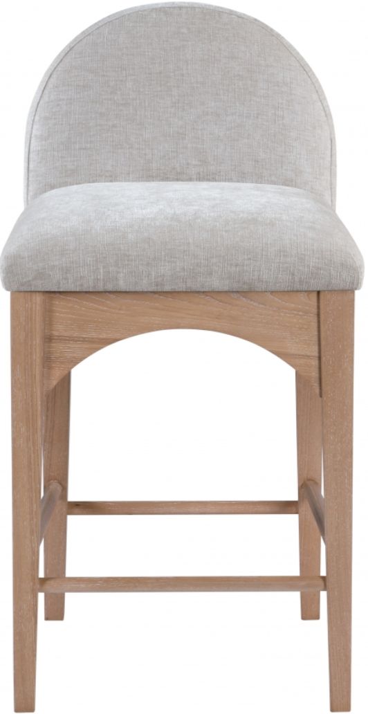 Meridian Furniture Waldorf Gray/Natural Counter Stool-1