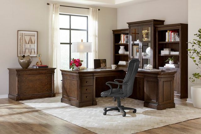 aspenhome® Jackson Turkish Coffee 72" L-Shaped Desk-1