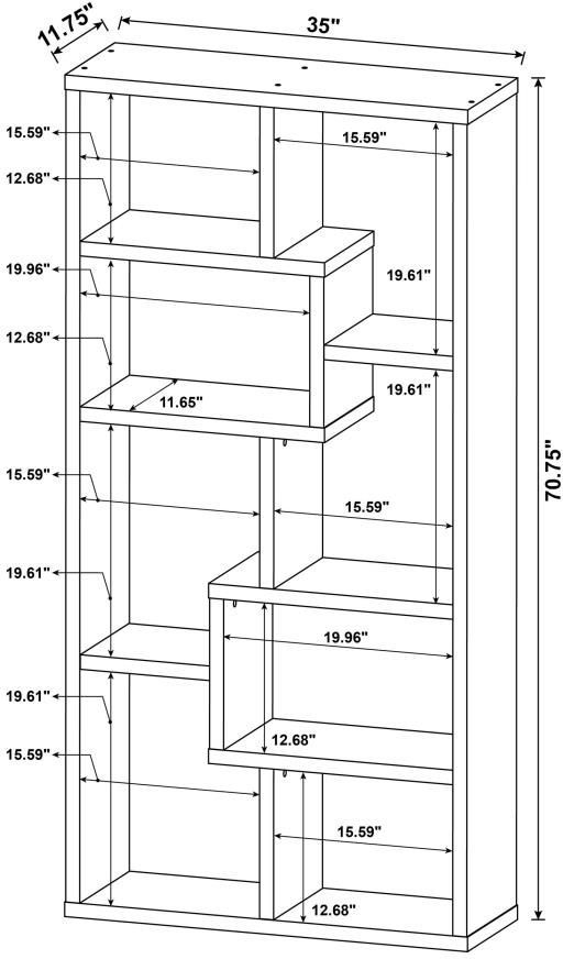 Coaster® Theo Mango Bookshelf-2